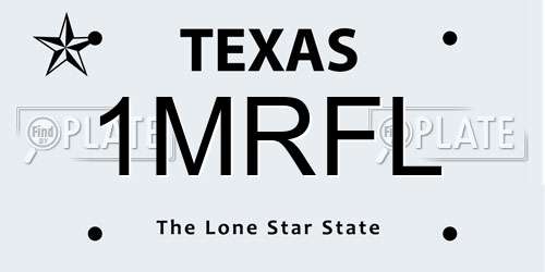1MRFL Texas License Plate