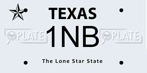 1NB Texas License Plate