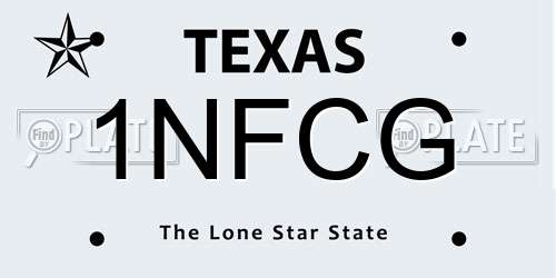 1NFCG Texas License Plate