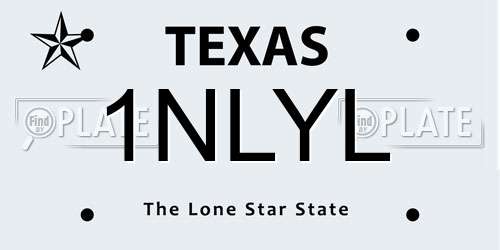 1NLYL Texas License Plate