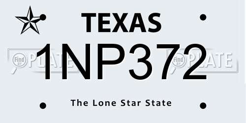 1NP372 Texas License Plate