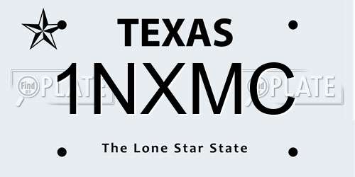 1NXMC Texas License Plate