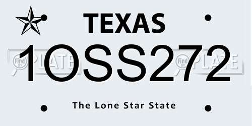 1OSS272 Texas License Plate