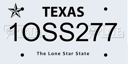 1OSS277 Texas License Plate