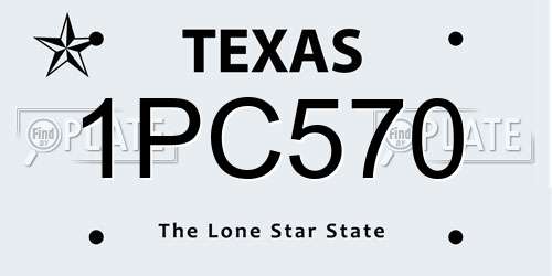 1PC570 Texas License Plate
