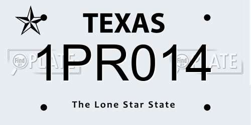 1PR014 Texas License Plate