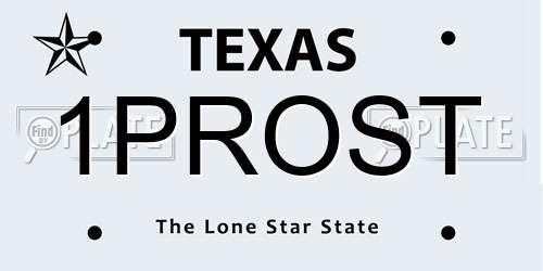 1PROST Texas License Plate