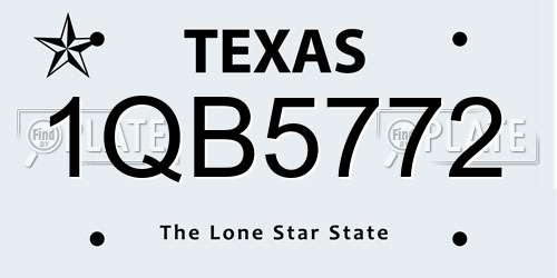 1QB5772 Texas License Plate