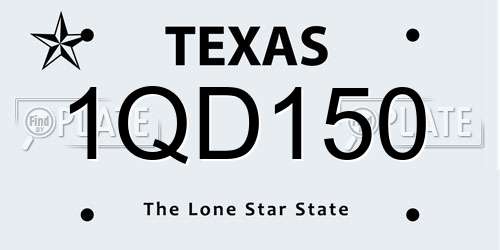 1QD150 Texas License Plate