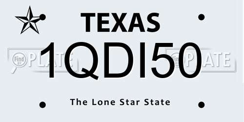 1QDI50 Texas License Plate