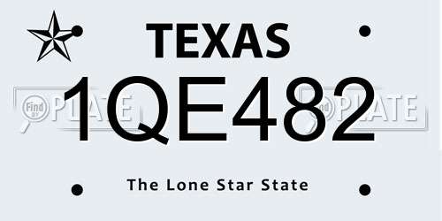 1QE482 Texas License Plate