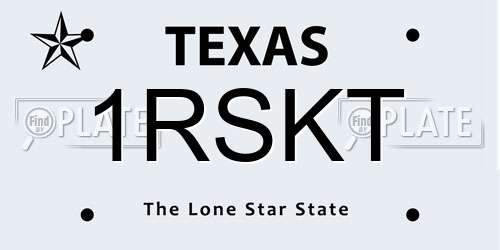 1RSKT Texas License Plate