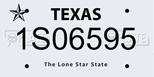 1S06595 Texas License Plate
