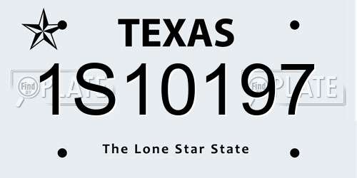 1S10197 Texas License Plate