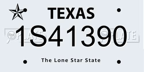 1S41390 Texas License Plate