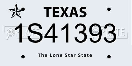 1S41393 Texas License Plate