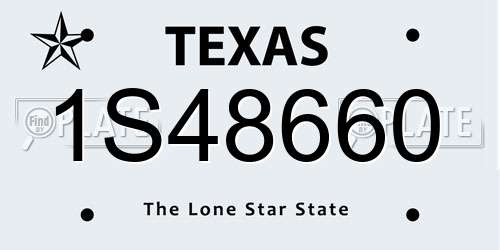 1S48660 Texas License Plate