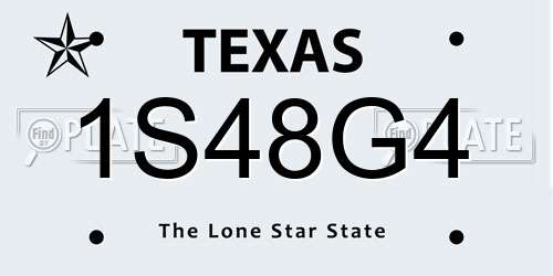 1S48G4 Texas License Plate