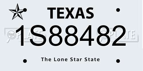 1S88482 Texas License Plate