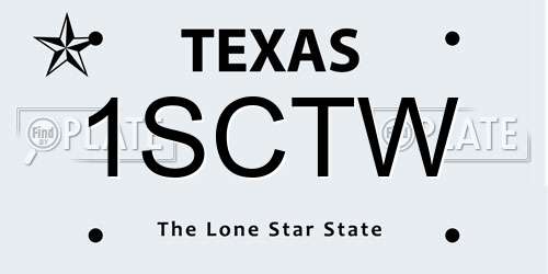 1SCTW Texas License Plate