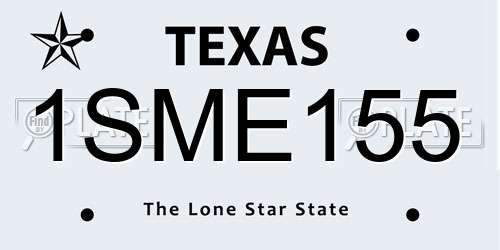 1SME155 Texas License Plate