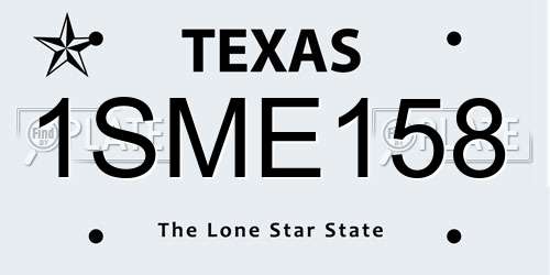 1SME158 Texas License Plate
