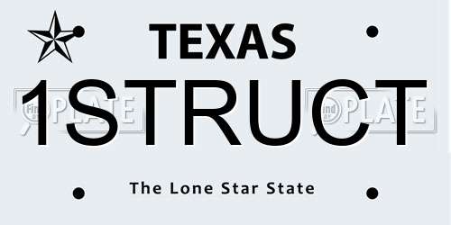 1STRUCT Texas License Plate