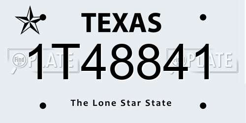 1T48841 Texas License Plate