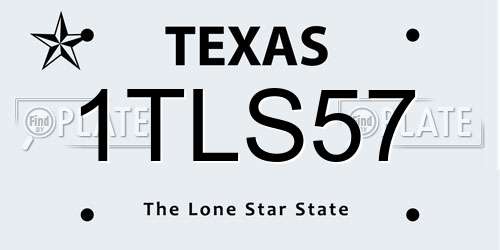 1TLS57 Texas License Plate