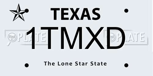 1TMXD Texas License Plate