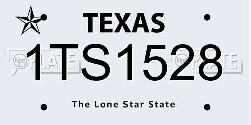 1TS1528 Texas License Plate