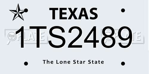 1TS2489 Texas License Plate