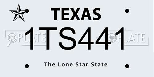 1TS441 Texas License Plate