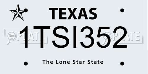 1TSI352 Texas License Plate