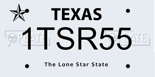 1TSR55 Texas License Plate