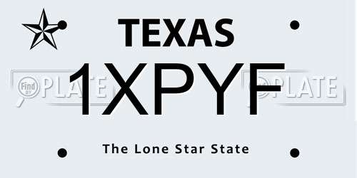 1XPYF Texas License Plate
