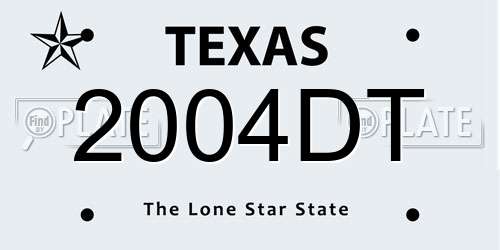 2004DT Texas License Plate