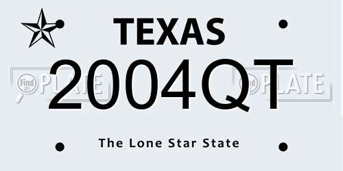 2004QT Texas License Plate