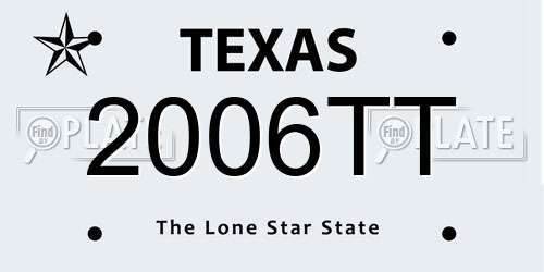 2006TT Texas License Plate