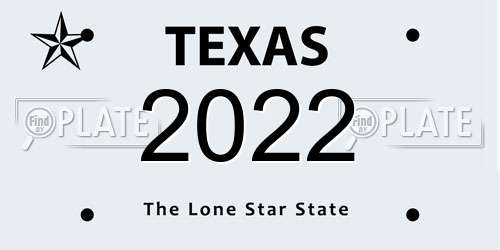 2022 Texas License Plate