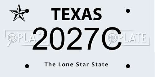 2027C Texas License Plate