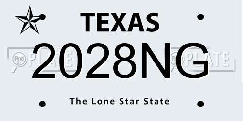 2028NG Texas License Plate