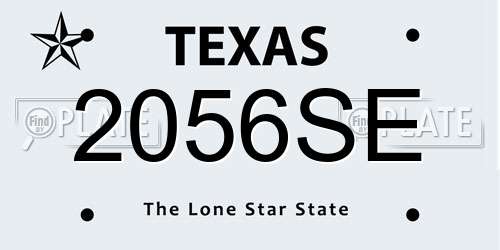 2056SE Texas License Plate