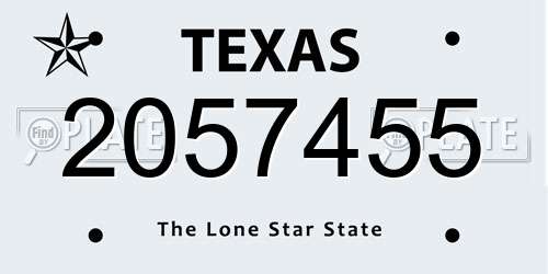 2057455 Texas License Plate