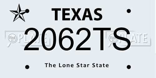 2062TS Texas License Plate