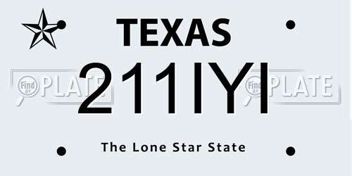 211IYI Texas License Plate
