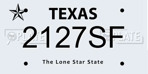 2127SF Texas License Plate