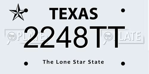 2248TT Texas License Plate