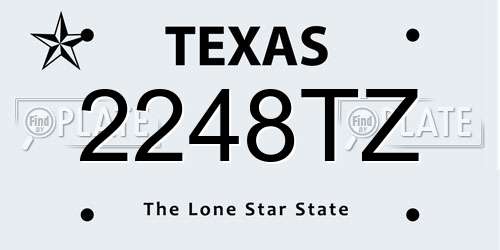 2248TZ Texas License Plate