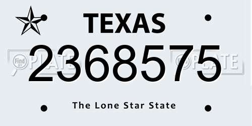 2368575 Texas License Plate
